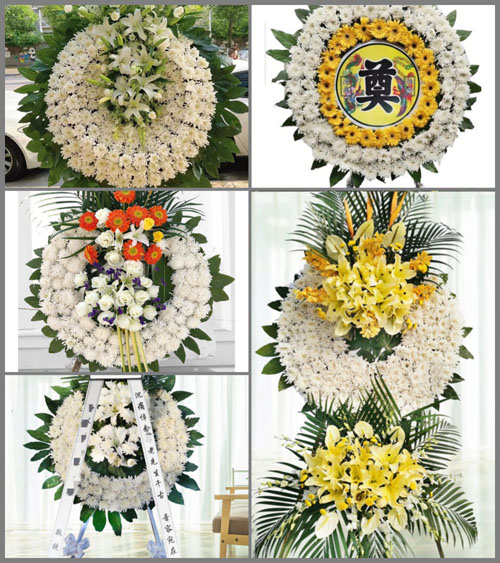 山东青岛即墨市环秀街道庙头村花圈速递